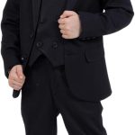 بدلة للاولاد | طقم مكون من 5 قطع قميص وسروال وسترة وجاكيت وربطة عنق | ملابس رسمية للحفلات للاولاد من سن 1-13 سنة