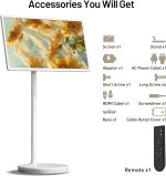 ⁦تلفزيون محمول 32 بوصة بشاشة تعمل باللمس من كيفيا | ذاكرة RAM 6GB + تخزين 128GB | شاشة محمولة FHD 1080P مع بطارية مدمجة لمدة 8 ساعات | نظام تشغيل اندرويد 13 | تلفزيون بعجلات | جهاز تحكم عن بعد⁩ - الصورة ⁦8⁩