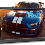 تلفزيون رقمي محمول 15.6 بوصة من كيه سي ار، DVB-T2، مدخلات HDMI/AV/USB، جهاز تحكم عن بعد، متوافق مع شاحن سيارة 12 فولت