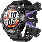 ⁦ساعة ذكية مع سماعات اذن 1.28 انش بلوتوث مع سماعات اذن لاسلكية لتتبع اللياقة البدنية مع مراقب معدل ضربات القلب والنوم ساعة رياضية مقاومة للماء وتنبيهات المكالمات والرسائل ومراقب الصحة⁩ - الصورة ⁦6⁩