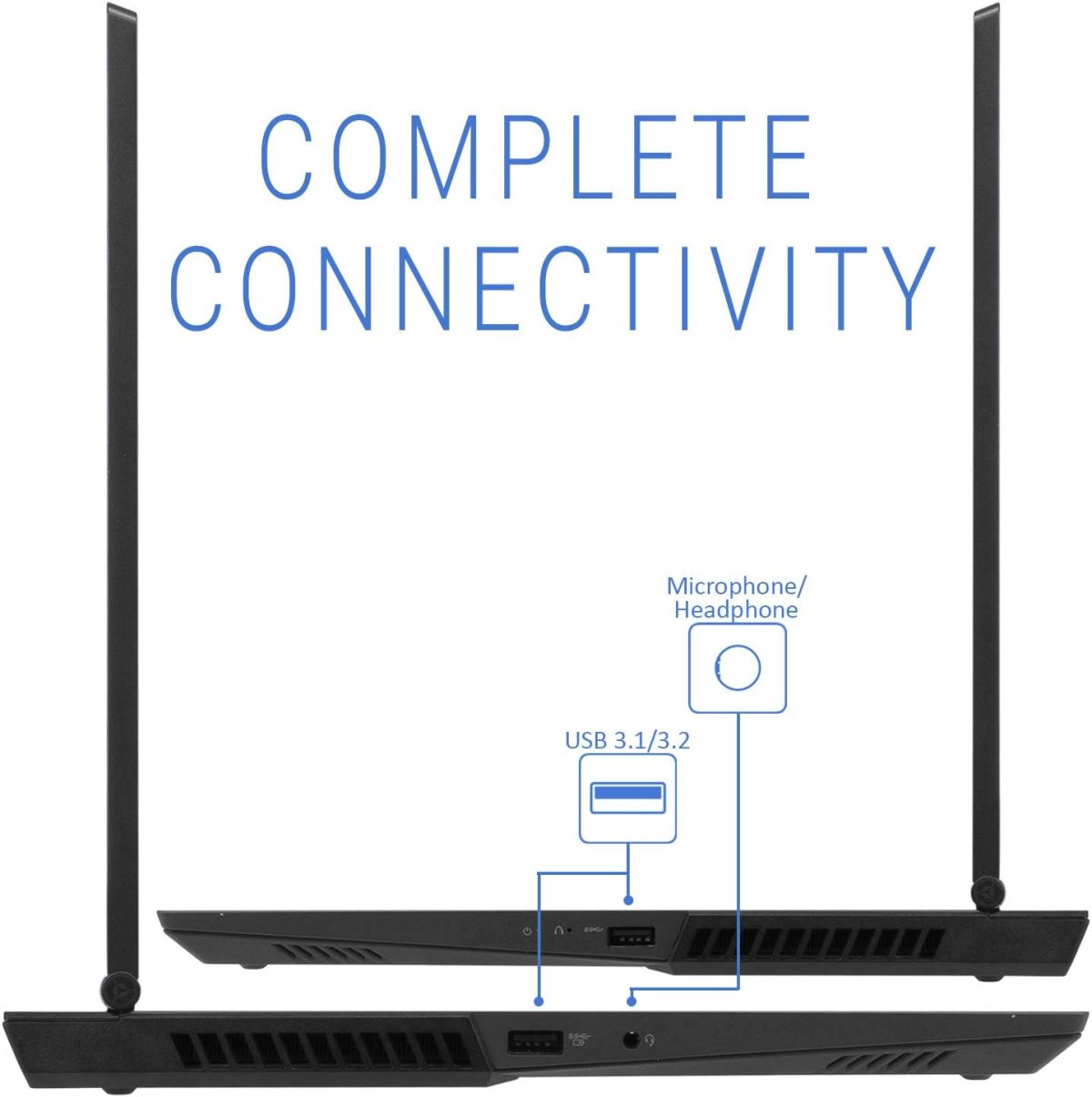 ⁦لينوفو لابتوب العاب ليجن 5 بشاشة 15.6 انش FHD IPS 250nits 120Hz AMD رايزن 7 4800H 32GB DDR4 1TB PCIe SSD واي فاي 6 كيبورد باضاءة خلفية بيضاء USB-C HDMI جيفورس GTX 1650 ويندوز 10 حزمة TWE⁩ - الصورة ⁦4⁩