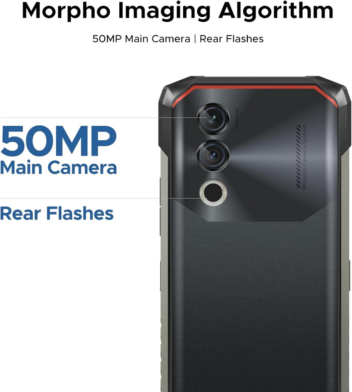 ⁦دوجي جوال بليد 10 قوي غير مقفل 24GB+256GB/2TB 10300mAh، جوال اندرويد 14 6.6 انش HD + 90Hz كاميرا 50MP و3 فتحات للبطاقات/فتح الوجه/بصمة الاصبع/NFC/Wi-Fi6E/IP69K⁩ - الصورة ⁦4⁩