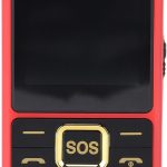 هاتف محمول كبير غير مقفل 2G لكبار السن بشاشة HD 2.6 انش مضادة للكسر ومصباح يدوي وبلوتوث وكاميرا 0.3MP واعلان صوتي من زوميوزي (احمر)