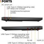 ⁦HP لابتوب العاب فيكتوس 15.6 انش 144Hz FHD | انتل كور i5-13420H | انفيديا جيفورس RTX 3050 | كوبايلوت | اضاءة خلفية | فضي | 8GB RAM | 512GB SSD | ويندوز 11 هوم | حزمة مع كيبل HDMI⁩ - الصورة ⁦3⁩