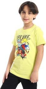 ⁦تيشرت عصري باكمام قصيرة ورقبة دائرية للاولاد⁩ - الصورة ⁦2⁩