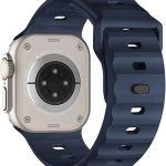 سوار ساعة رياضي متوافق مع سوار ساعة الترا 49 ملم 45 ملم 44 ملم 42 ملم للرجال، اساور معصم بديلة من السيليكون الناعم المقاوم للماء لسلسلة ساعات 8 7 6 5 اس اي الترا