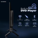 ⁦اوديو بوكس تلفزيون ذكي 32 بوصة مع مشغل دي في دي مدمج، جهاز تحكم عن بعد بلوتوث، LED HD، متوافق مع تيار متردد/تيار مستمر 12 فولت - مثالي لسيارات ار في والافلام والالعاب والسفر والترفيه المنزلي، منافذ⁩ - الصورة ⁦5⁩