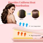 ⁦مكواة فرد الشعر 2 في 1 من جيمي، مكواة تجعيد الشعر مزدوجة الاغراض، مكواة فرد شعر صغيرة محمولة تعمل بمنفذ USB للشقة والسكن الجامعي والسفر (لا يمكن تخزين الكهرباء) (بينك)⁩ - الصورة ⁦4⁩