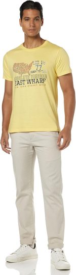 ⁦دنيكلو تيشيرت مطبوع برقبة دائرية للرجال⁩ - الصورة ⁦4⁩