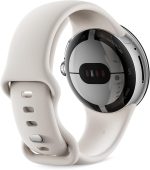 ⁦جوجل ساعة بكسل - ساعة ذكية اندرويد مع تتبع نشاط فيتبيت - تتبع معدل ضربات القلب - هيكل فضي مصقول من الستانلس ستيل مع سوار طباشيري اكتيف - واي فاي⁩ - الصورة ⁦2⁩