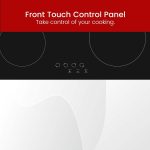 ⁦نوبل مواقد مدمجة سيراميك فيترو 60 سم، سطح زجاجي اسود سيران، لوحة لمس مضيئة LED، قفل امان للاطفال، سطح زجاجي عالي المقاومة وسهل التنظيف، 9 مراحل طاقة، NBH6041VH اسود⁩ - الصورة ⁦7⁩