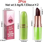 ⁦اي في بي سي تي احمر شفاه بلون اسود واحمر شيري ماجيك مود متغير اللون يدوم طويلا 24 ساعة للنساء، احمر شفاه جيلي متغير اللون متغير درجة الحموضة، مجموعة مكياج ملمع شفاه لامع من لابيال ماجيكو، قطعتين⁩ - الصورة ⁦6⁩