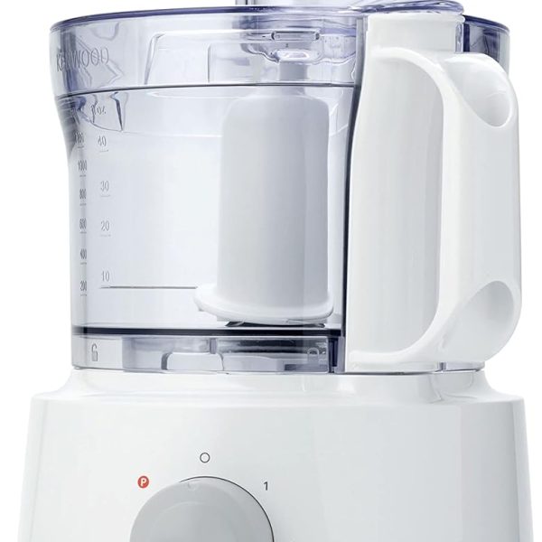 خلاط الطعام 800 واط من كينوود، متعدد الوظائف مع قرصين قابلين للعكس من الستانلس ستيل، خلاط وخفاق FDP301WH ابيض