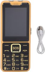 ⁦جيني جوال محمول بمفتاح كبير، صوت مرتفع، اعلان صوتي رفيع للغاية، مفتاح كبير عملي بي تي 2.6 انش، 2 مصباح يدوي للسفر والمنزل (ذهبي)⁩ - الصورة ⁦5⁩