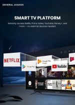 ⁦افانوس تلفزيون اندرويد بدون حواف بدقة FHD مقاس 43 بوصة⁩ - الصورة ⁦5⁩