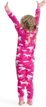 ⁦طقم بيجاما مطبوع باكمام طويلة من القطن العضوي للبنات⁩ - الصورة ⁦3⁩