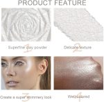 ⁦evpct Pearl White Silver Face Highlighter Makeup, White Shimmer Glitter Diamond Sparkly Highlighters Makeup Eyeshadow Palette Powder for Face Body Cheek Skin, inner Corner Eye Highlighter Make up 01⁩ - الصورة ⁦4⁩