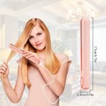 ⁦مكواة فرد الشعر 2 في 1 من جيمي، مكواة تجعيد الشعر مزدوجة الاغراض، مكواة فرد شعر صغيرة محمولة تعمل بمنفذ USB للشقة والسكن الجامعي والسفر (لا يمكن تخزين الكهرباء) (بينك)⁩ - الصورة ⁦6⁩