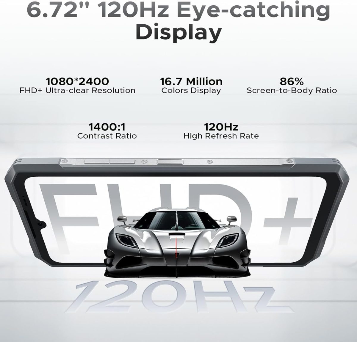 ⁦جوال بليد جي تي الترا 2025 متين 5G، تاثير اضاءة LED، 36GB+512GB LPDDR5، ديمنستي D7300، 120Hz 6.75 انش، كاميرا ذكاء اصطناعي 100MP 10.5 ملم رفيعة للغاية اندرويد 14 NFC WIFI 6⁩ - الصورة ⁦4⁩