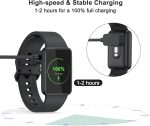 ⁦كيبل شحن مغناطيسي لسامسونج جالاكسي فيت 3، متوافق مع الساعات الذكية SM-R390، USB-A + USB-C، حامل كابل شحن مغناطيسي بطول 3.3 قدم، عبوة من قطعتين⁩ - الصورة ⁦5⁩
