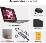 ⁦ديل لابتوب اعمال لاتيتيود 3550 - يتضمن حامل لابتوب ويف الاول + موزع 12 في 1 + ماوس + مضاد للفيروسات + قاعدة ماوس | الجيل 13 انتل i7-1355U وكاميرا ويب وويندوز 11 برو (مطور) (ذاكرة RAM 16GB | 1TB SSD)⁩ - الصورة ⁦2⁩