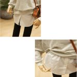 ⁦CCSU Adjustable Layering Fake Top Lower Sweep, Skirt Half-Length Splitting A Version, Women Ladies Fake False Shirt Tail Blouse Hem for Sweater Sweatshirt Jacket (White+Black,L)⁩ - الصورة ⁦2⁩