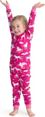 ⁦طقم بيجاما مطبوع باكمام طويلة من القطن العضوي للبنات⁩ - الصورة ⁦2⁩