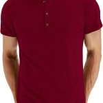 بيجينو تيشيرتات قطنية عصرية كاجوال بأزرار امامية واكمام قصيرة/طويلة للرجال