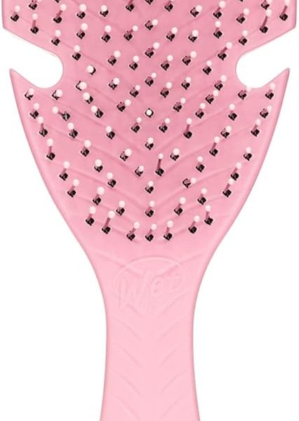 ويت براش فرشاة فك تشابك الشعر من جو جرين، بينك - فرشاة لفك تشابك الشعر - شعيرات انتيلي فليكس فائقة النعومة تنزلق عبر التشابك وتفك العقد بلطف مع تقليل الالم وتقصف الأطراف والتقصف