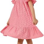 فستان شيفلي بقصة ايه لاين واكمام واسعة للبنات من ستايلي