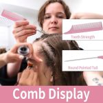 ⁦مجموعة امشاط ناعمة من 5 قطع من لونيميا - مشط شعر بشعيرات بلاستيكية، مشط تضييق، فرشاة حافة مزدوجة الجوانب، مشط ذيل الفئران لتصفيف الشعر وتسريحه⁩ - الصورة ⁦6⁩