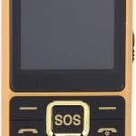 جيني جوال محمول بمفتاح كبير، صوت مرتفع، اعلان صوتي رفيع للغاية، مفتاح كبير عملي بي تي 2.6 انش، 2 مصباح يدوي للسفر والمنزل (ذهبي)