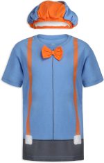 بليبي طقم تي شيرت وقبعة للعب الادوار للاولاد الصغار والكبار