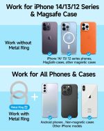 ⁦حامل هاتف تيسلا - حامل هاتف ماج سيف للسيارة من تيسلا، حامل هاتف مغناطيسي مخفي قابل للطي مناسب لسلسلة ايفون 14 13 12 وجميع الموبايلات⁩ - الصورة ⁦8⁩