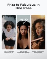 ⁦مكواة فرد الشعر المسطحة من فانيسا برو، مكواة مسطحة من التيتانيوم النقي بنسبة 100% لتمريرة واحدة للحصول على مظهر أنيق، تتجعد بشكل جميل وتفردها بشكل جيد - 2 انش⁩ - الصورة ⁦3⁩