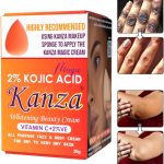 كنزا - كريم نيو ماجيك بيوتي للبشرة الجافة | كريم للوجه والجسم لجميع الاغراض مع اسفنجة توزيع | تبييض المفاصل الداكنة | كريم اساس واقي من الشمس | ظل تبييض فوري | 30 غرام