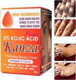 كنزا - كريم نيو ماجيك بيوتي للبشرة الجافة | كريم للوجه والجسم لجميع الاغراض مع اسفنجة توزيع | تبييض المفاصل الداكنة | كريم اساس واقي من الشمس | ظل تبييض فوري | 30 غرام