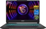 MSI لابتوب العاب سايبورغ 15 مع ترخيص مايكروسوفت اوفيس مدى الحياة، شاشة 15.6 انش FHD 144Hz، انتل i7-13620H الجيل 13، 32GB DDR5 RAM، 1TB SSD، انفيديا جيفورس RTX 4050، واي فاي 6، كيبورد باضاءة خلفية