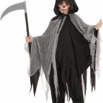 فستان تنكري جريم ريبر للاولاد والبنات من هوم سمارت، فستان فاخر للهالوين للحفلات ذات الطابع المسرحي والحفلات