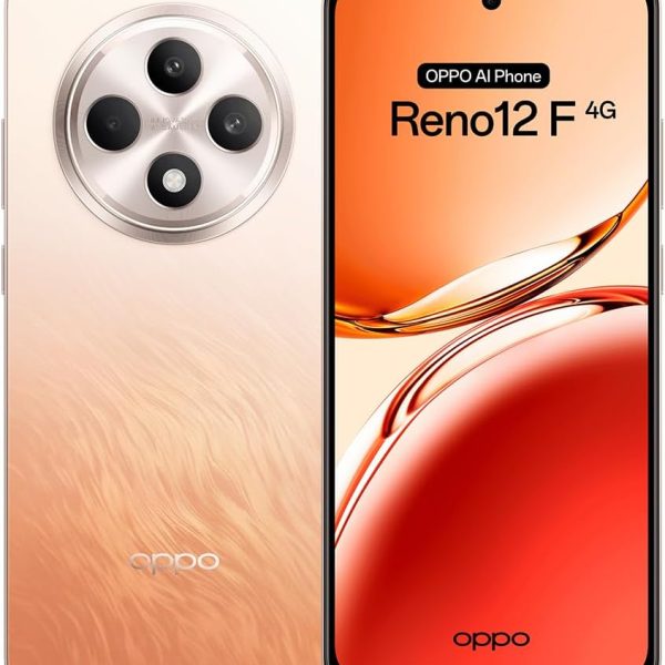 اوبو هاتف رينو 12 اف ثنائي شرائح الاتصال بذاكرة روم 256GB وذاكرة RAM 8GB (جي اس ام فقط | بدون سي دي ام ايه) هاتف ذكي 4G/LTE مفتوح من المصنع (برتقالي كهرماني) - اصدار عالمي