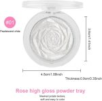 ⁦evpct Pearl White Silver Face Highlighter Makeup, White Shimmer Glitter Diamond Sparkly Highlighters Makeup Eyeshadow Palette Powder for Face Body Cheek Skin, inner Corner Eye Highlighter Make up 01⁩ - الصورة ⁦6⁩