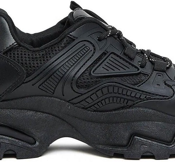 R&B Women's 325-0963FL003-2 Mesh Detail Lace Up Chunky Sneakers