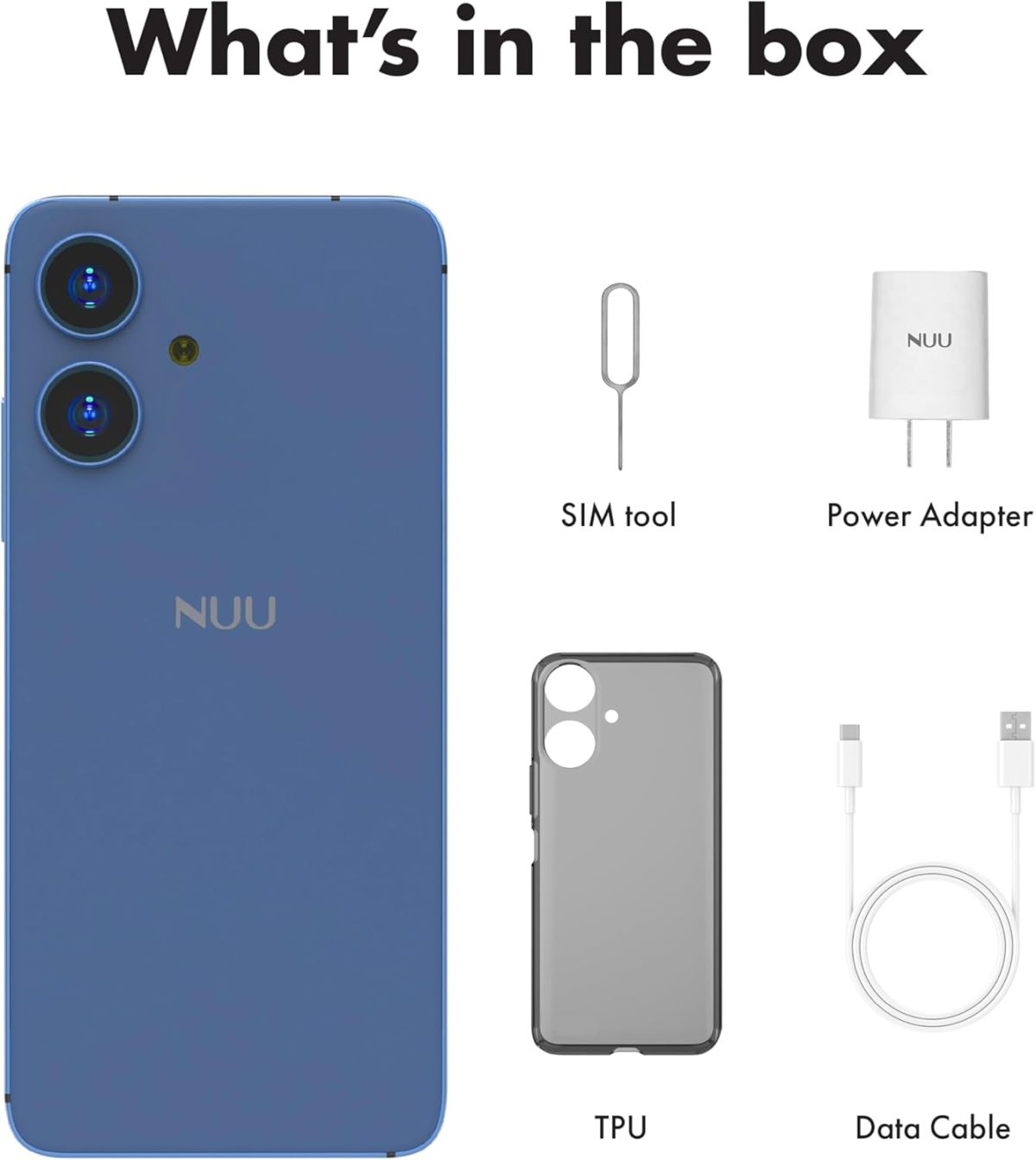 ⁦نو جوال N20 بيسيك لتي-موبايل، مينت، ميترو، كيولينك، تيلو واكثر 6GB/128GB، مثالي للمراهقين، ثنائي شرائح الاتصال 4G، ثماني النواة 6.6 انش 90Hz HD+، جوال اندرويد 14، ضمان امريكي (ازرق)⁩ - الصورة ⁦2⁩