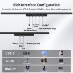 ⁦ماجدوك شاشة لمس 14 انش 4 كيه، 3840 × 2160، شاشة لمس سعوية 10 نقاط، مكبرات صوت مدمجة، فيسا، شاشة عرض تجارية (OLED 3840 × 2160، 15.6 انش)⁩ - الصورة ⁦4⁩