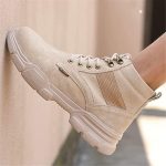 ⁦حذاء سيفتي للرجال من كيديبو، حذاء بمقدمة مركبة للعمل، حذاء جيد التهوية وخفيف الوزن ومضاد للانزلاق، بني - مقاس 39⁩ - الصورة ⁦3⁩