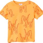 OVS تيشرت قطن بطبعة كاملة للاولاد موديل 2045056 - برتقالي