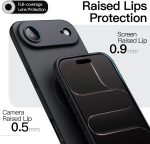 ⁦جيتك جراب مغناطيسي رفيع لموبايل ايفون 17 اير، متوافق مع ماج سيف، غطاء جوال رفيع للغاية وخفيف الوزن بلمسة نهائية غير لامعة وحماية كاملة لعدسة الكاميرا، شاشة 6.5 انش (اسود)⁩ - الصورة ⁦6⁩