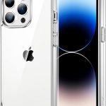 جيتك حافظة حماية لهاتف ايفون 14 برو 6.1 انش، غطاء ممتص للصدمات مضاد للاصفرار، ظهر شفاف مضاد للخدش (شفاف)