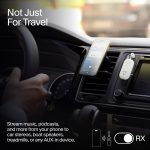 ⁦محول بلوتوث اير فلاي برو 2 ديلوكس للطائرة، زوج من سماعات ايربودز او سماعات لاسلكية - جهاز ارسال واستقبال بلوتوث ايه يو اكس 3.5 ملم للسيارات والقوارب واجهزة المشي والتلفزيون - اساسيات السفر بالطائرة⁩ - الصورة ⁦3⁩