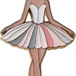 دبوس مطلي بالمينا الناعم مقاس 1.25 انش - دبابيس لرقص الباليه لشنط الظهر والجاكيتات والقبعات والملابس والحقائب والمراهقات والفتيات - ازرار ودلايات